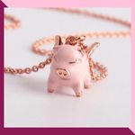 Kate Spade New York Imagination Flying Pig Enamel Necklace Photo 0