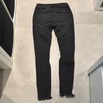 Refuge Women size 2 black jeans with raw hem stretchy fabric skinny fit Photo 6