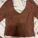 Lululemon athletic t shirt Brown Size 4 Photo 3