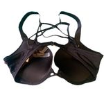 Victoria's Secret SWIM Bombshell Bra Shine Strap Push Up 34C Satin Black NWTS Photo 8