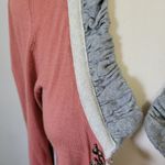 BKE Boutique blush pieced fabric cardigan size large Photo 1