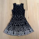 Saks Fifth Avenue Black Label Black And White Polka Dot Dress Size Medium Photo 0