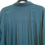 🖤🌲 Sejour Nordstrom Long Button Down Collared Black/Forest Green Check Shirt Size 2X Photo 8