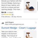 Jack Rogers  Women's Tan Wedges NIB size 9 Photo 6