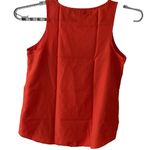 Attention Womenorange Sleeveless Blouse With Silver Triangles Size Medium Photo 8