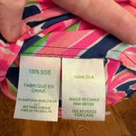 Lilly Pulitzer Elsa Sunny Should Silk Top in Banana Flambé Print - Size XS Photo 4