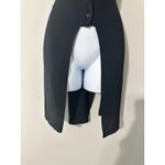 Drew Anthropologie Black Sleeveless Button Front High Slit Top Tunic Size S Photo 2