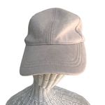 Free People  Williamsburg Faux Suede Baseball Cap Hat Cream Photo 1