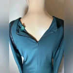 Lauren Ralph Lauren Ruched long sleeve Hunter green cocktail midi dress size 8 Photo 9