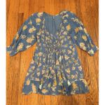 Free People Dress Womens XS Floral Boho Mini Tassel Lace-Up Pockets OB1666374 Photo 4