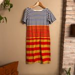 MARNI x Uniqlo Striped‎ Midi Dress Blue Photo 4