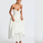 Babyboo Elegant White Strapless Dress SALMA MIDI DRESS - IVORY Photo 1