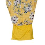City Triangles Women’s Yellow Floral Maxi Skirt Medium Elastic Waist Lined Photo 7