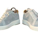 Homers Artisan ISTA Perforated Soft Gray Blue Sneaker Gold Accents Photo 2