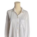 Madewell  - NWT Oversized Ex-Boyfriend Tunic White Classic Shirt White Sz M Photo 3