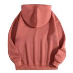 SheIn Heart Print Thermal Lined Drawstring Hoodie in Pink, Size XL Photo 1