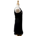 VTG Y2K Whimsigoth Dress Sz 8 Cachet 2000s Black Mini Halter Embellished Fairy Photo 5