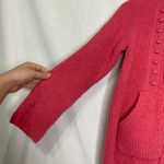 Hanna Andersson Pink Teddy Bear Zip Up Hoodie 130 Girls 8 Cardigan Sweater Fall Photo 5