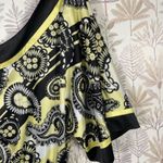 Chime Women's One Shoulder Tunic Top M Paisley Yellow Black White One Shoulder Size M Photo 1