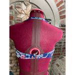Catalina Bikini top halter swimsuit floral blue pink white Photo 3
