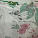 Matilda Jane  Size XXL Tank Top Criss Cross Back‎ White Pink Floral Print Crochet Photo 3