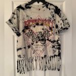 Affliction  American Customs Moto Flag Women’s White T-Shirt Size Small Photo 3