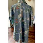 Beach Riot Given Kale Blue Size 2XL Knee Length Long Sleeve Dress Beach Tropical Plus Photo 4