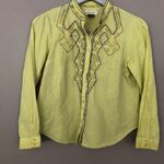 Anthropologie Pilcro Nayeli Beaded Rhinestone Button Down Shirt NEW Photo 1