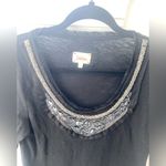 Anthropologie Deletta Embellished Jeweled Beaded Blouse Top Tee Women M Feminine Photo 3