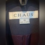 Chaus Double Breasted Blazer Long Suit Jacket Navy Blue Womens Size 10 New Photo 2
