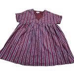 Listicle Boho Striped Print Babyboll Tunic Dress Photo 0
