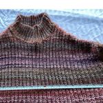 Ruby Moon Vintage Anthropologie long Red tunic Cowl Neck Drawstring Sweater Sz M Photo 4