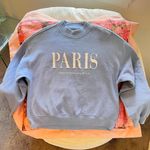 Abercrombie & Fitch paris light baby blue crewneck sweatshirt Photo 0