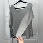 Treasure & Bond  Long Sleeve Ribbed One-Shoulder Pullover Sweater Gray Size Large Photo 6