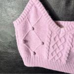 Dreamers  By Debut Lavender Sweater Knit Crop Top‎ M/L Photo 3