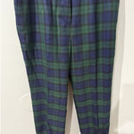 Pendleton  Pants Women 12 Blue Green Tartan Plaid Virgin Wool Tartan USA‎ M Photo 0