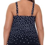 Swim Solution Polka Dot Tiered Tankini Swim top Size 18W Photo 1