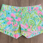 Lilly Pulitzer 2.5” The Walsh Short Coconut Jungle Multicolor Cotton Shorts 00 Photo 0