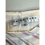 Trina Turk  Women's 2003514YD1 Size 0 White Striped Wide Leg Cropped Pants EUC Photo 3