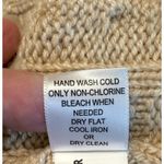 Banana Republic Cardigan Sweater Sz Med Cashmere Blend Tan Cable Knit Mock Neck Photo 6