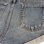 American Apparel Jeans Denim Shorts Size 25 Cuffed Cut Off Mini Shorts Cheeky Photo 4