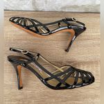 Luciano Padovan Patent leather slingback dress heel size 39/8.5 Black Photo 5