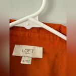 Loft VTG The  Button Down Long Sleeve Blouse Shirt Flowy Shacket Orange Size L XL Photo 4