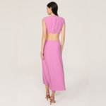 Scotch & Soda Sleeveless Cutout Waist Draped Midi Dress Orchid Pink Sz EU 42 Photo 2