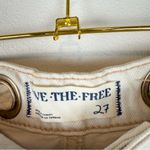 Free People  We the Free Moxie Pull On Barrel Jeans White Paint Splatter Size 27 Photo 9
