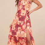 Lulus Strapless Floral Dress Photo 0