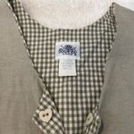 Dogwood Lane Cotton Sleeveless Green Plaid Decorative Buttons Maxi Dress Size S‎ Photo 3