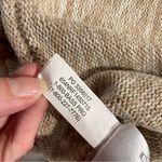 Natural Reflections Cute tan camel white marked henley chunky button sweater roll hem Photo 8