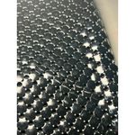 Vintage Whiting and Davis Black Metal Mesh Clutch Bag‎ Lucite Handle Retro Photo 13