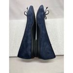 Aerosoles  Women Suede Pointed Toe Ballet Flats Comfort W/Bow Navy Blue Sz 10.5 Photo 5